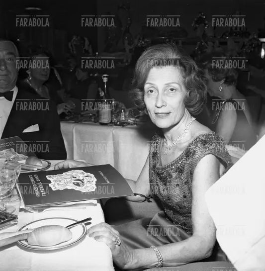 La contessa Mina Borromeo sulla Michelangelo, viaggio inaugurale Genova-New York, 1965