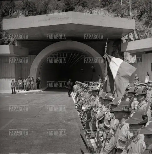 Cerimonia di inaugurazione del traforo del Monte Bianco, 1965