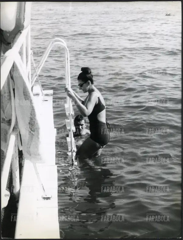 Maria Callas al Monte Carlo Beach, Montecarlo, 1965