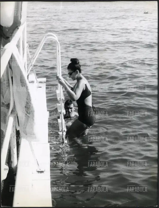 Maria Callas al Monte Carlo Beach, Montecarlo, 1965