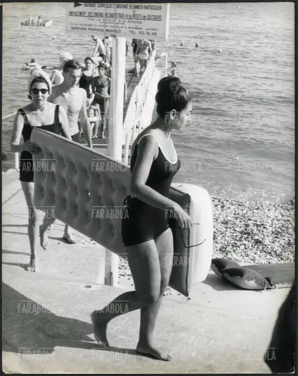 Maria Callas al Monte Carlo Beach, Montecarlo, 1965
