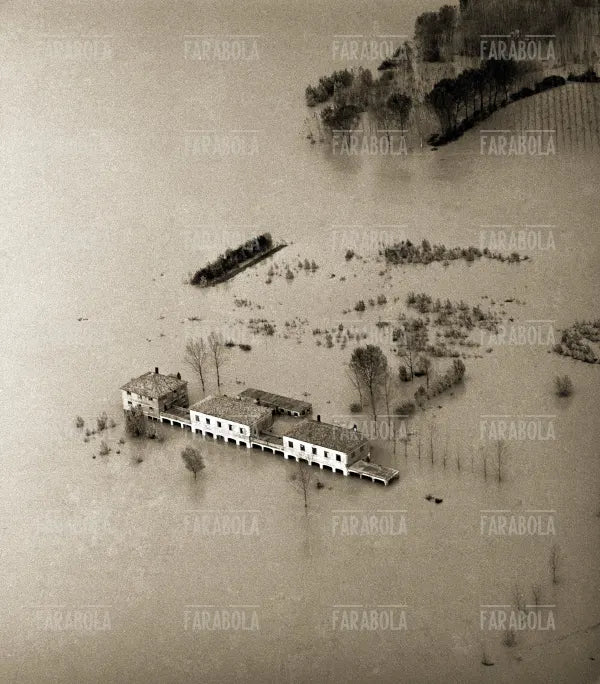 Veduta aerea del Polesine, Alluvione del Polesine, 1966