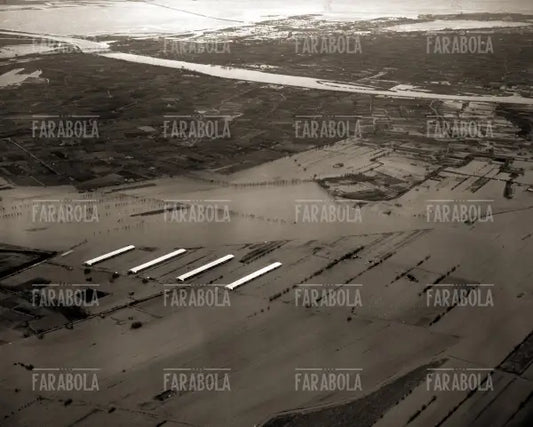 Veduta aerea del Polesine, Alluvione del Polesine, 1966