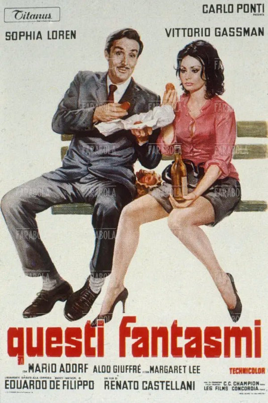 Sophia Loren e Vittorio Gassman, Locandina del film Questi fantasmi, 1967