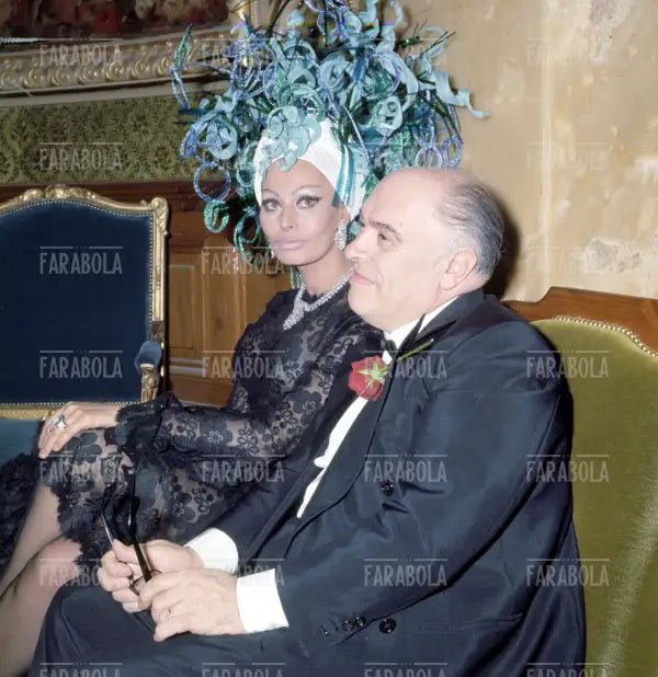 Sophia Loren e il marito Carlo Ponti, Ballo al Casinò di Montecarlo, 1969
