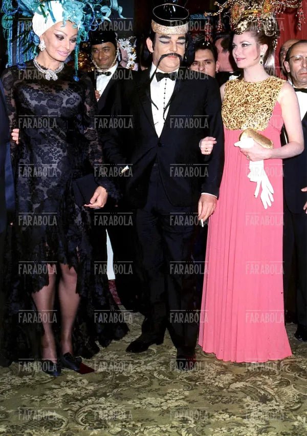 Sophia Loren, il principe Ranieri III e Grace Kelly, Ballo al Casinò di Montecarlo, 1969