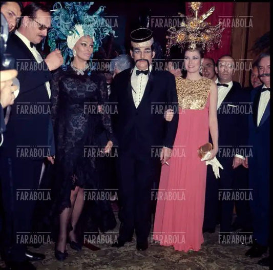 Sophia Loren, il principe Ranieri III e Grace Kelly, Ballo al Casinò di Montecarlo, 1969