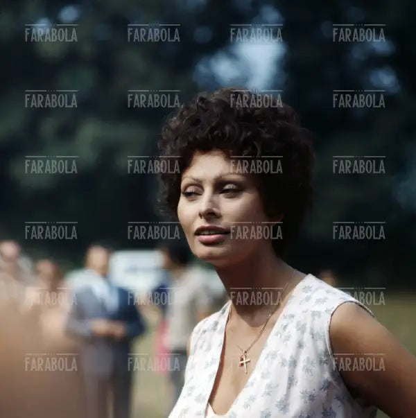 Sophia Loren sul set, Film I girasoli, Zerbolò, 1969