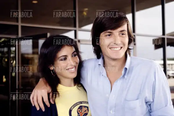 Adriano Panatta con la moglie Rosaria, anni 70