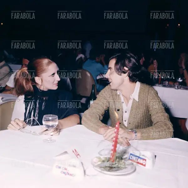 Mina con il marito Virgilio Crocco, Milano, anni 70