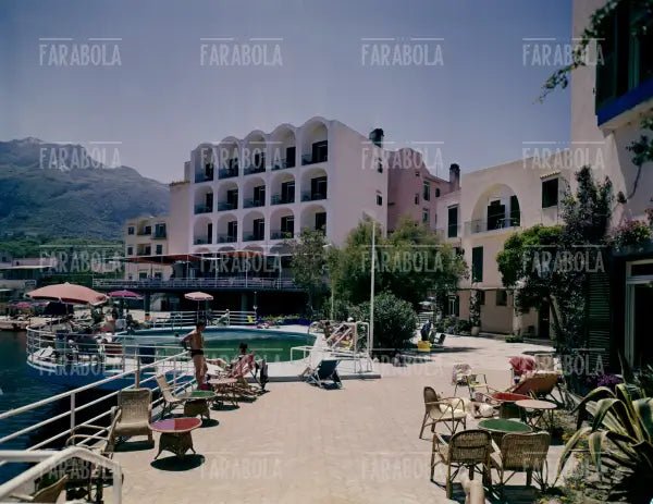 Il solarium dell'Hotel Regina Isabella, Ischia, anni 70