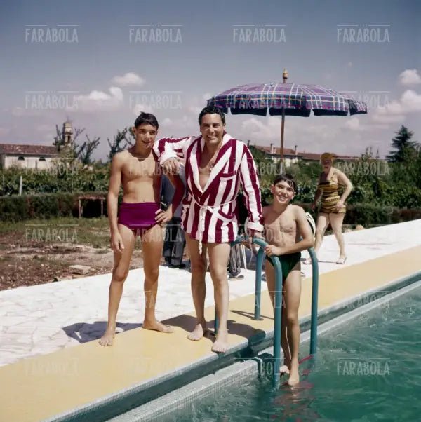 Mario Del Monaco con i figli Giancarlo e Claudio, anni 70