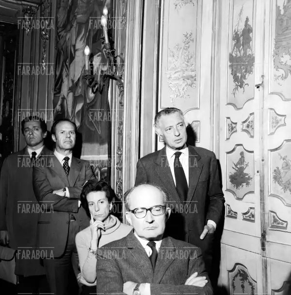 Gianni Agnelli alla commemorazione di Alberto Pirelli all'Ispi, Milano, 1971