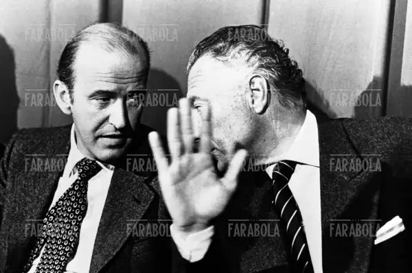 Leopoldo Pirelli e Gianni Agnelli, assemblea di Confindustria, 1973