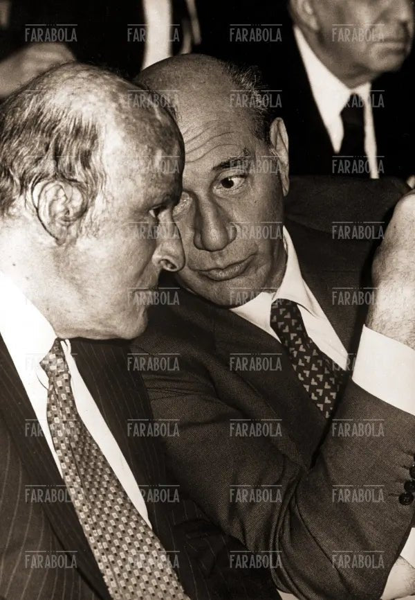 Leopoldo Pirelli ed Eugenio Cefis, Assemblea di Confindustria, 1974