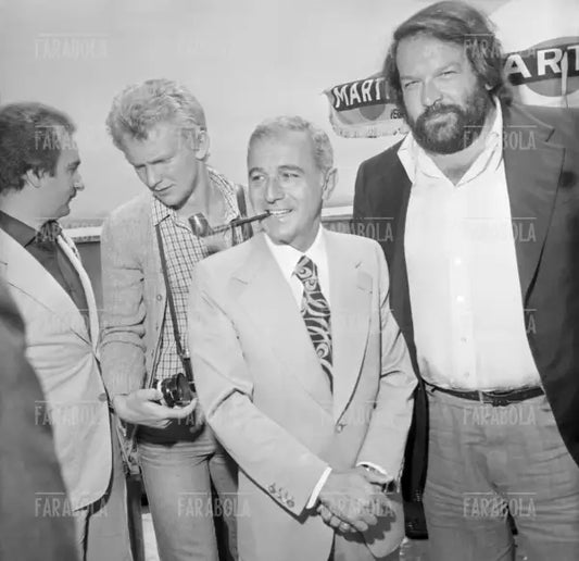 Goffredo Lombardo e Bud Spencer, Terrazza Martini, Milano, 1975