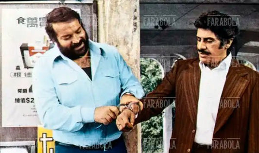 Bud Spencer e Al Lettieri, film Piedone a Hong Kong, 1975