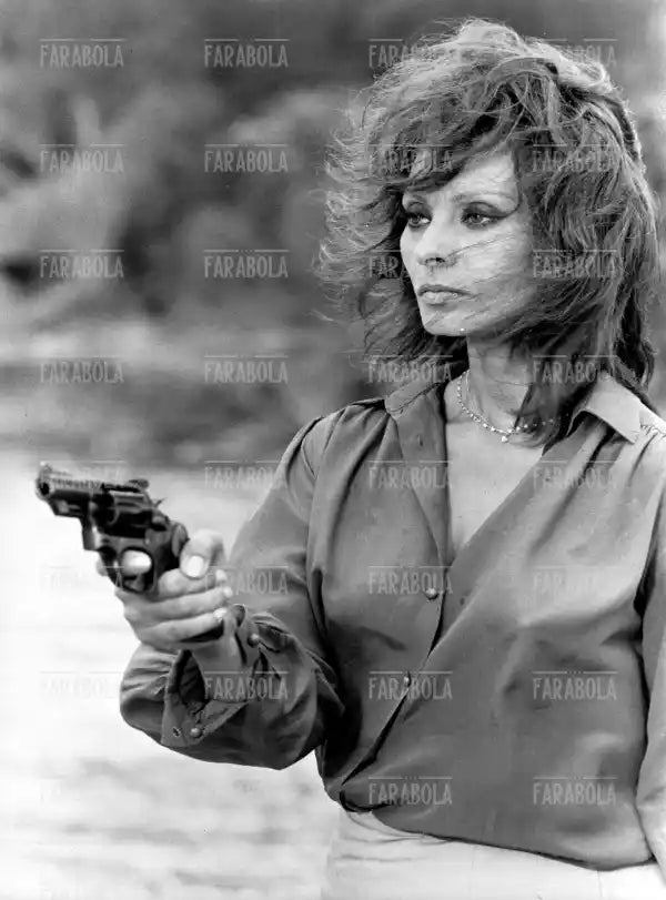 Sophia Loren sul set, Film Bocca da fuoco, Santa Lucia, 1978