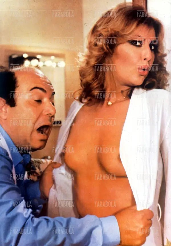 Lino Banfi e Anna Maria Rizzoli, film L'insegnante al mare con tutta la classe, 1980