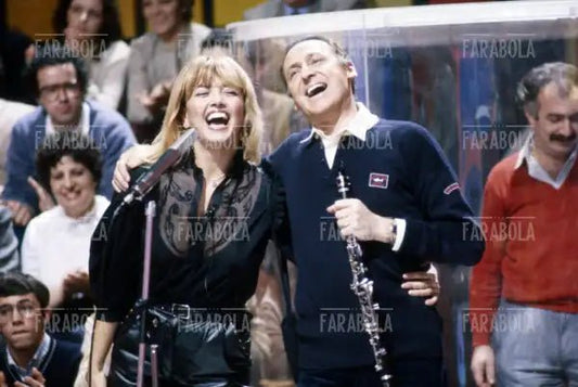 Milly Carlucci e Renzo Arbore, anni 80
