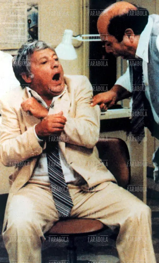 Paolo Villaggio e Lino Banfi, film Fracchia la belva umana, 1981