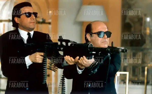 Christian De Sica e Lino Banfi, film Bellifreschi, 1987
