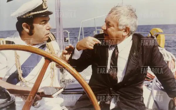 Lino Banfi e Paolo Villaggio, film Com'è dura l'avventura, 1987