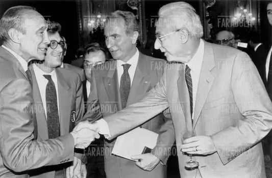 Enzo Bearzot, Azeglio Vicini e Francesco Cossiga, Roma, 1990