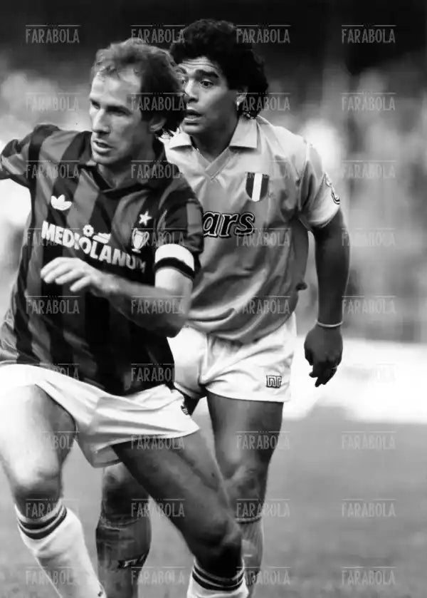 Baresi e Maradona, Milan-Napoli, 1990