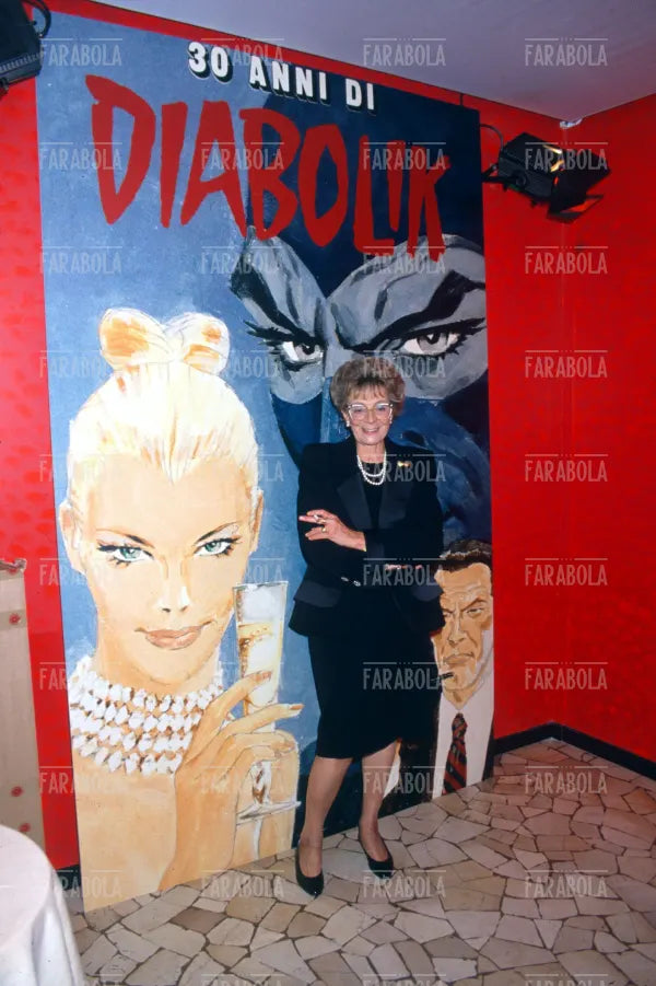 Luciana Giussani, ideatrice di Diabolik, Milano, 1992