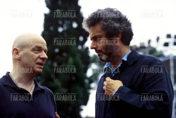 Il coreografo Micha Van Hoecke e Nicola Piovani, Roma, 1995