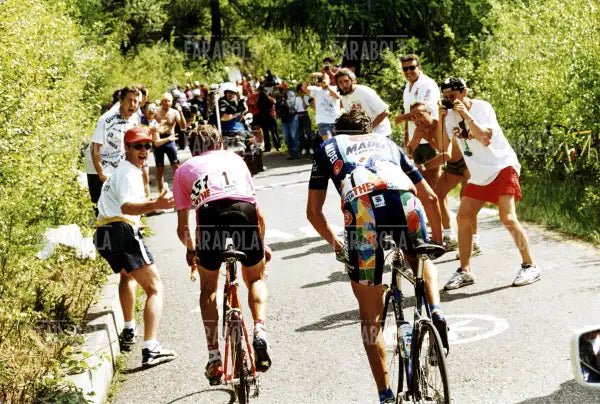 Ivan Gotti e Pavel Tonkov sul Mortirolo, Giro d'Italia, 1997