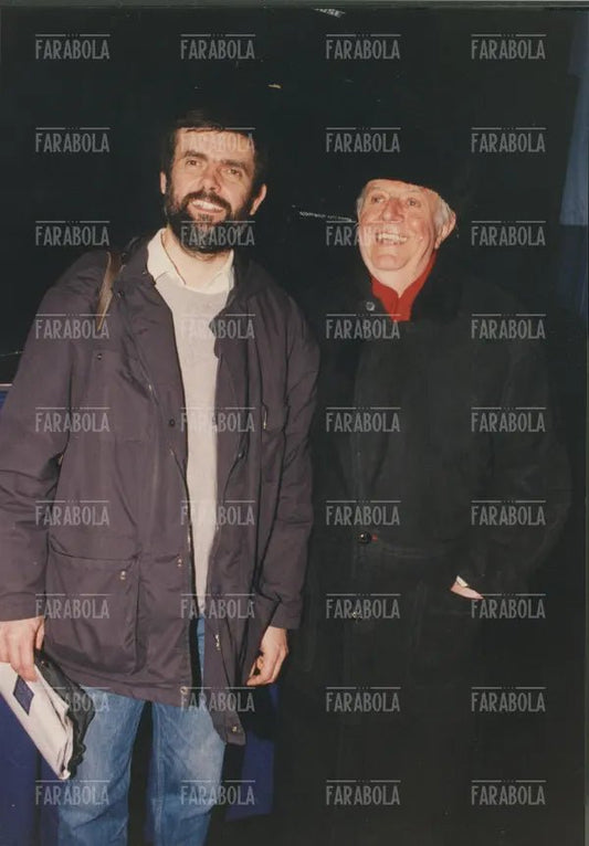 Jacopo Fo con il padre Dario Fo, Spettacolo al Teatro Ciak, Milano, 1999