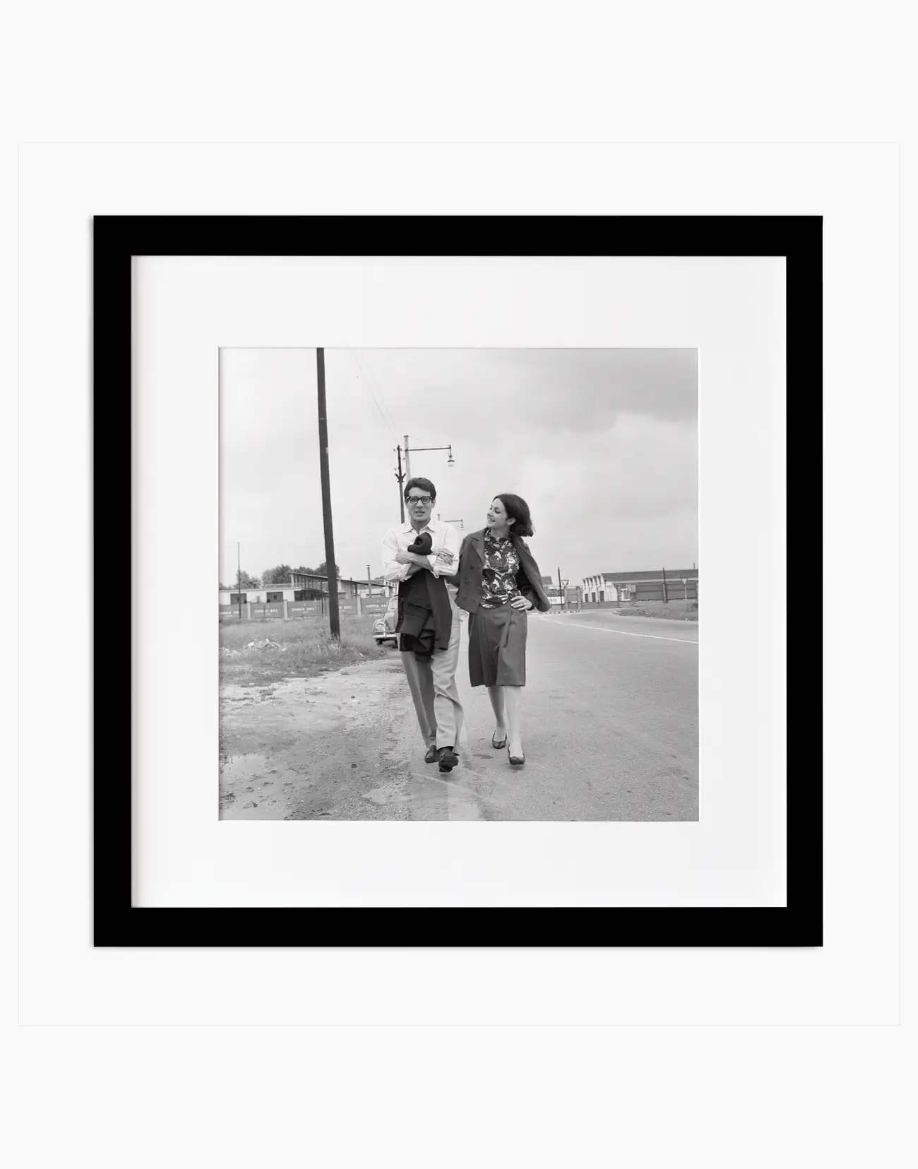 Enzo Jannacci e Renza Corbani a passeggio, 1964