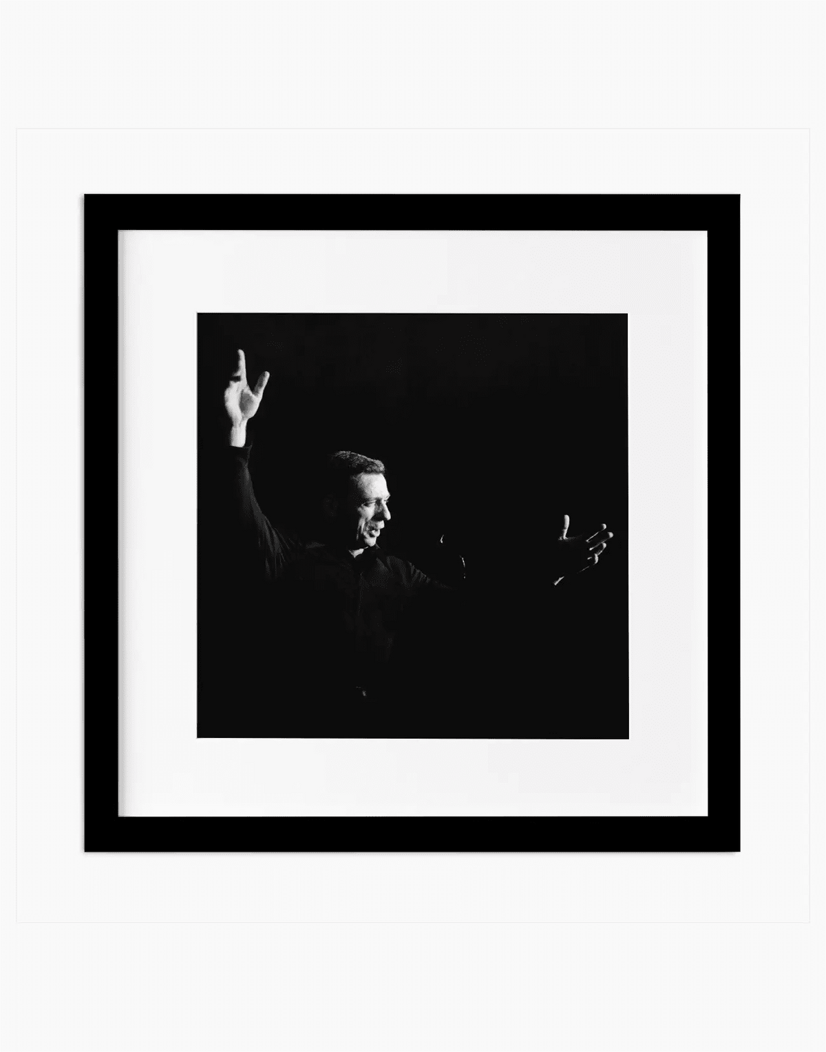 Yves Montand, 1959 — stampa fine art con cornice nera