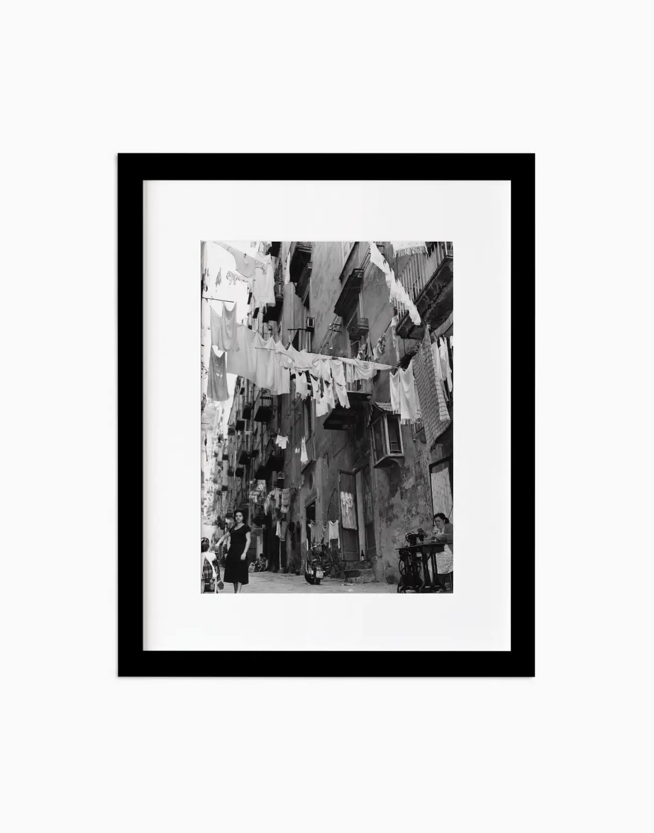Panni stesi ad asciugare, Napoli 1956