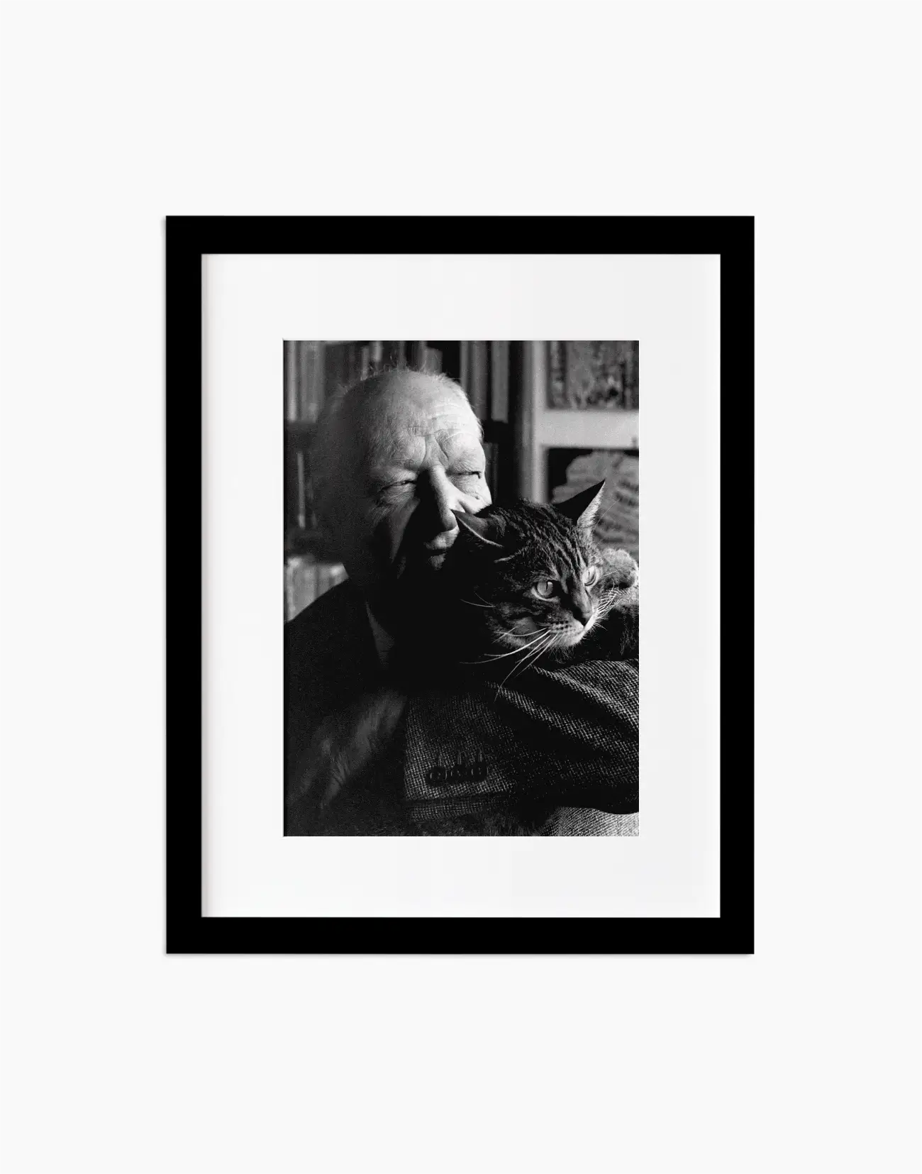 Giuseppe Ungaretti e il suo gatto, 1963