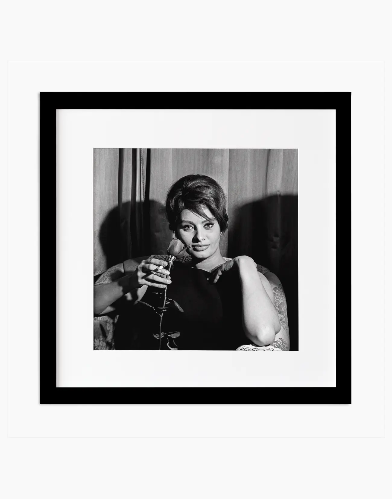 Sophia Loren con una rosa, 1960
