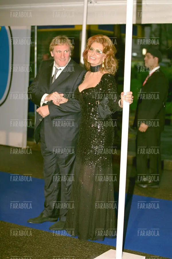 Sophia Loren e GÈrard Depardieu, Serata dei Telegatti, Milano, 2001