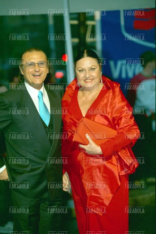 Tony Renis con la moglie Elettra Morini, Telegatti, Milano, 2001