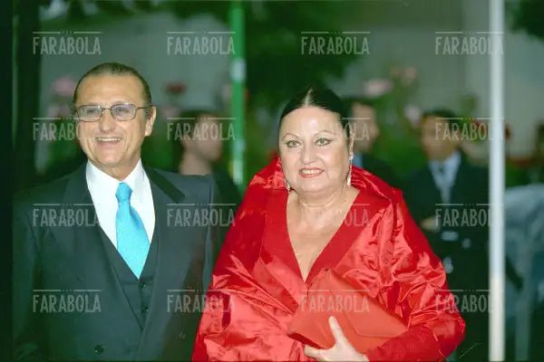 Tony Renis avec sa femme Elettra Morini, Telegatti, Milan, 2001