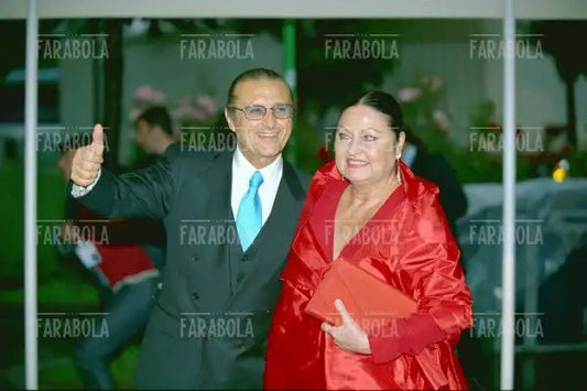 Tony Renis con la moglie Elettra Morini, Telegatti, Milano, 2001