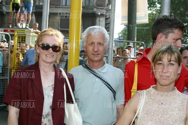La famiglia di Paolo Savoldelli, Giro d'Italia, Milano, 2002