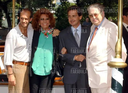 Sophia Loren, Edoardo Ponti, Franco Bernabè e Moritz de Hadeln, Mostra del cinema di Venezia, Venezia, 2002