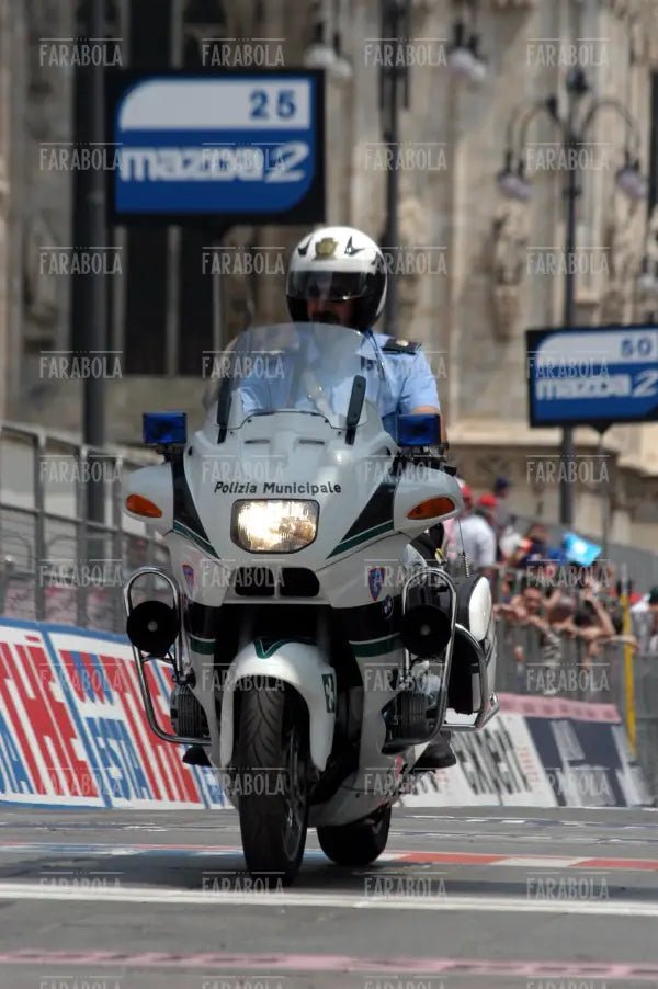 Polizia Municipale, cronometro all'Idroscalo, Giro d'Italia, Milano, 2003
