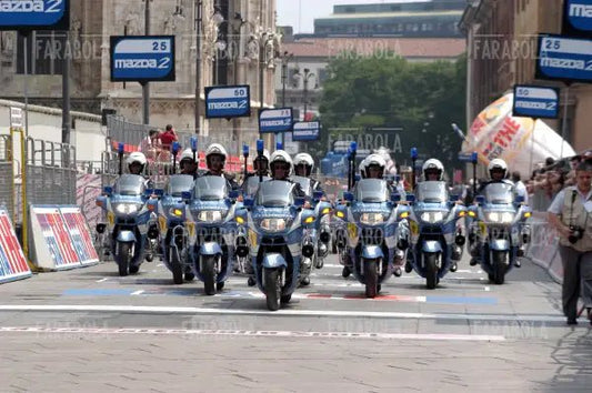 Polizia Municipale, cronometro all'Idroscalo, Giro d'Italia, Milano, 2003