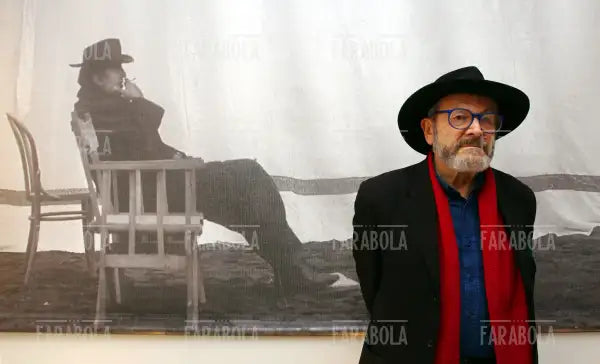 Gideon Bachmann nel museo dedicato a Fellini, 2003
