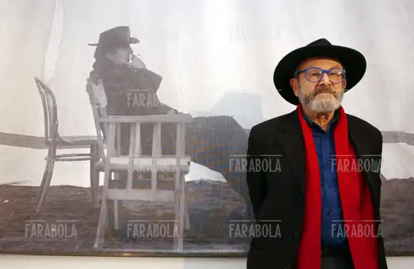 Gideon Bachmann nel museo dedicato a Fellini, 2003