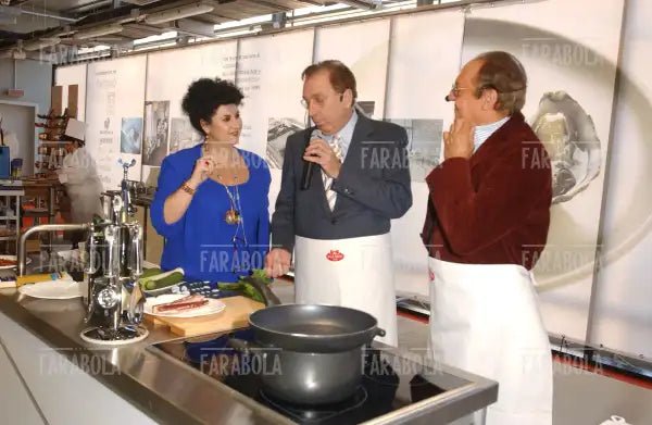 Marisa Laurito, Michele Mirabella e Renzo Arbore, Cucina Live Show, Macef, Milano, 2004