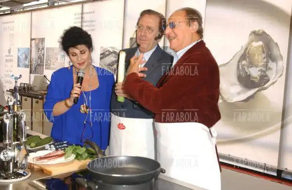 Marisa Laurito, Michele Mirabella e Renzo Arbore, Cucina Live Show, Macef, Milano, 2004